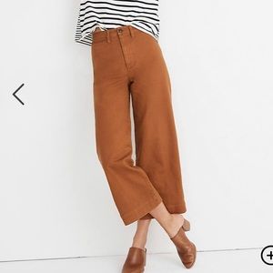 Madewell Wide Leg, Button Up, Crop pants